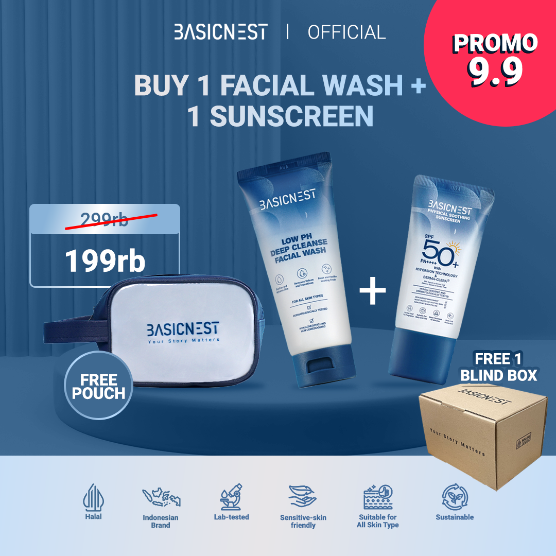 [SPESIAL HARGA 9.9] BUY 1 FACIAL WASH + 1 SUNSCREEN